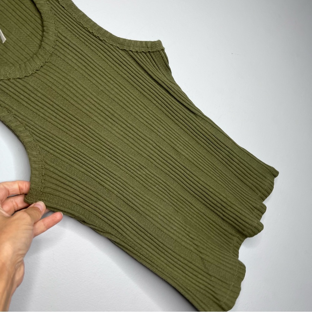 Anthropologie Ribbed Crewneck Top J11 - Picture 4 of 6